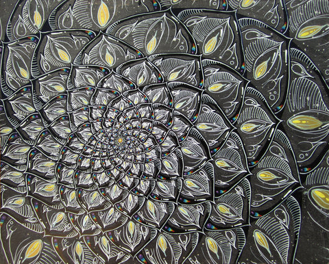 Chandelier / Glass Chrysanthemum, art - Michael Garfield Visionary Art (michaelgarfieldart.com)