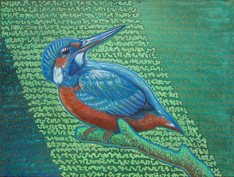 Kingfisher & Code, art - Michael Garfield Visionary Art (michaelgarfieldart.com)