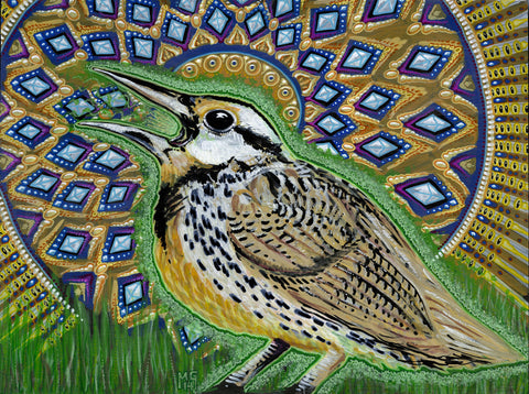 You've Got A Song In Your Heart (Western Meadowlark), art - Michael Garfield Visionary Art (michaelgarfieldart.com)