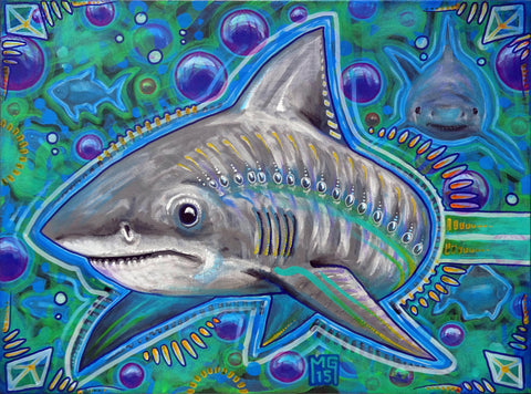 Shark Week All The Time, art - Michael Garfield Visionary Art (michaelgarfieldart.com)