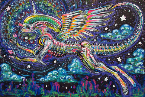"They Only Come Out At Night, Mostly...Mostly" (Xenomorph Unicorn Pegasus)